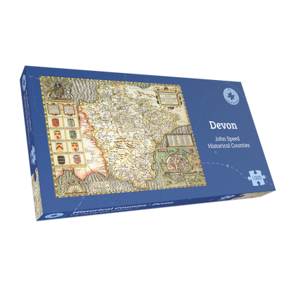 Devon Historical Map 1000 Piece Jigsaw Puzzle (1610)