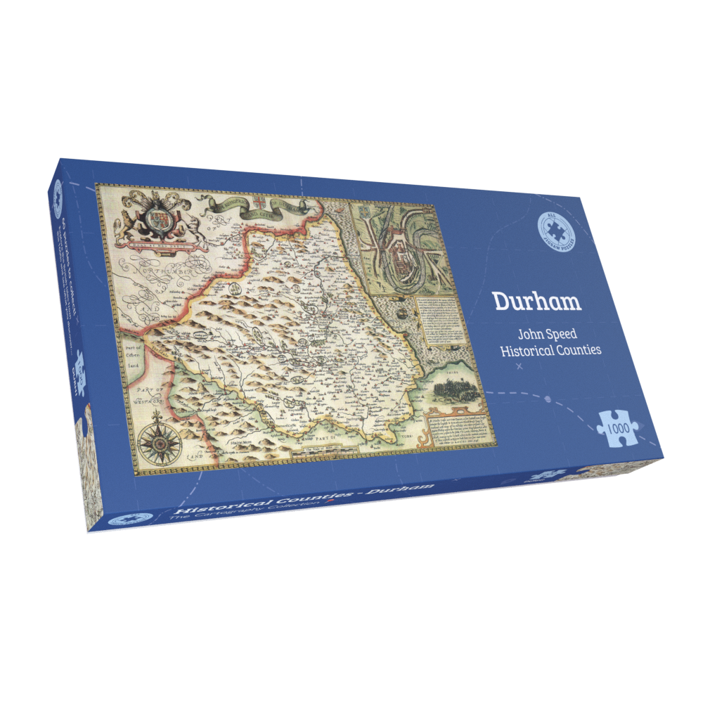 Durham Historical Map 1000 Piece Jigsaw Puzzle (1610)