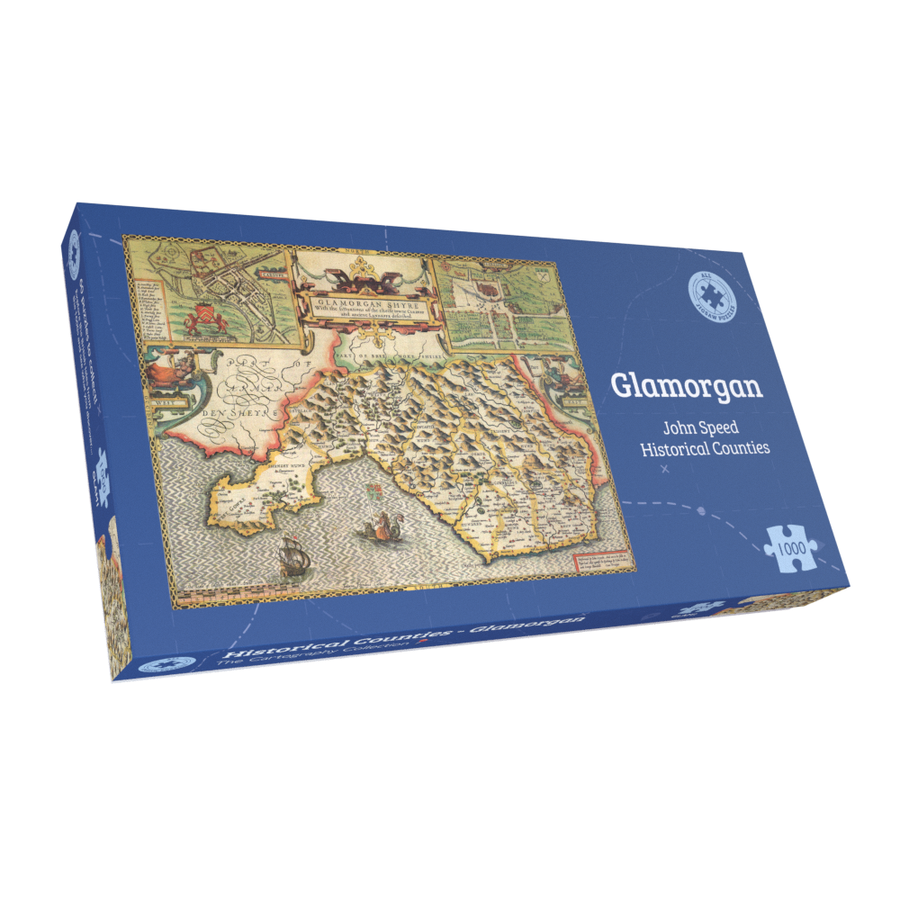 Glamorgan Historical Map 1000 Piece Jigsaw Puzzle (1610)