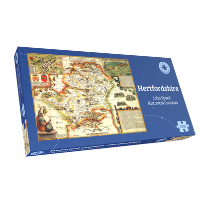 Hertfordshire Historical Map 1000 Piece Jigsaw Puzzle (1610)