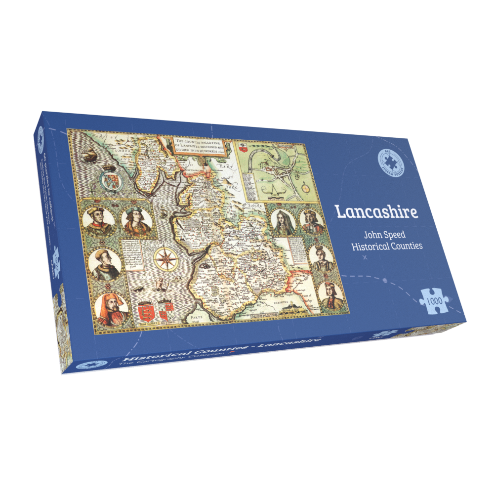 Lancashire Historical Map 1000 Piece Jigsaw Puzzle (1610)