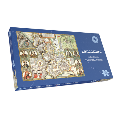 Lancashire Historical Map 1000 Piece Jigsaw Puzzle (1610)