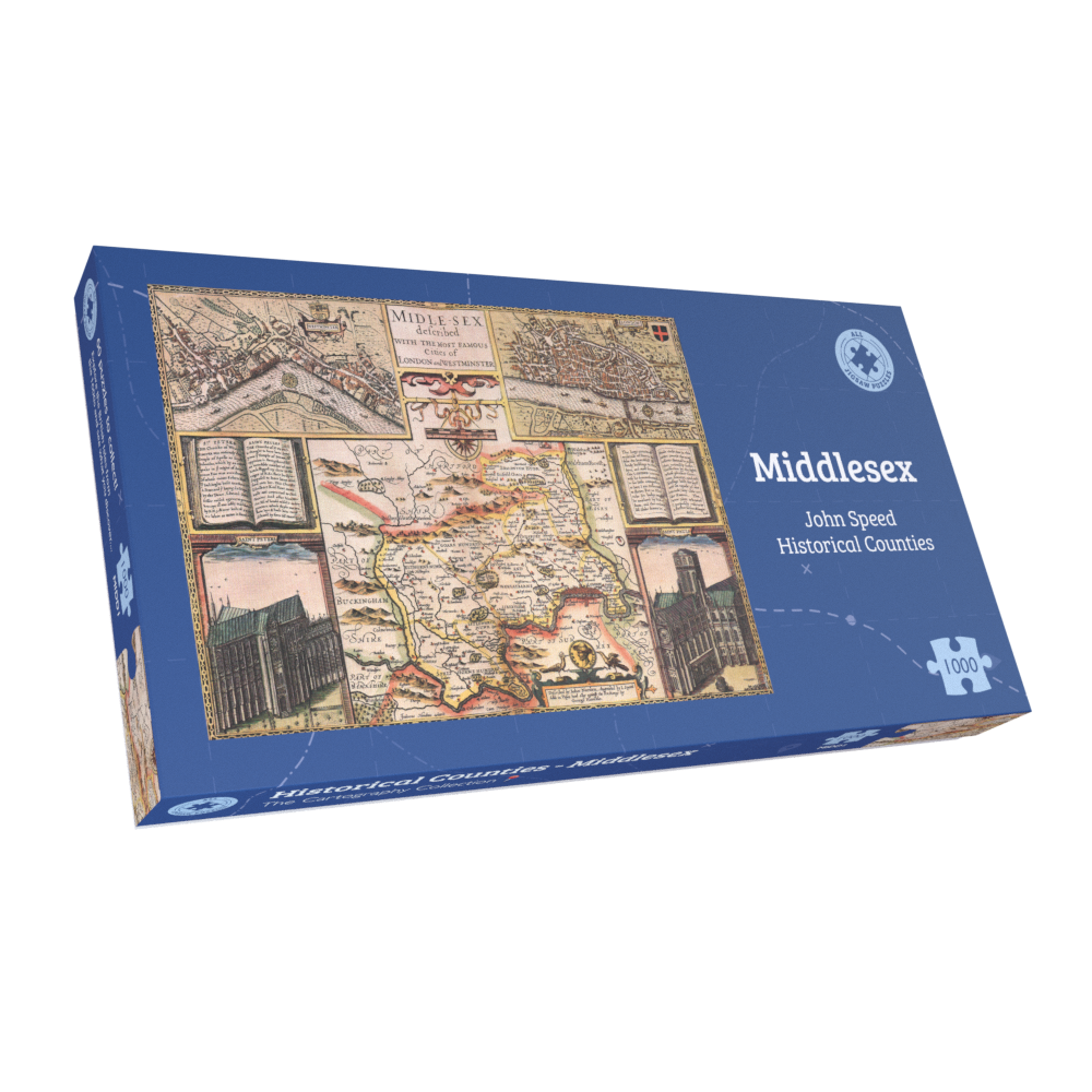 Middlesex Historical Map 1000 Piece Jigsaw Puzzle (1610)