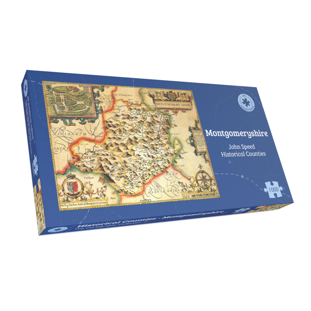 Montgomeryshire Historical Map 1000 Piece Jigsaw Puzzle (1610)