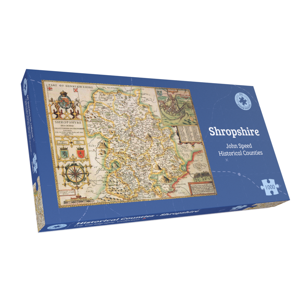 Shropshire Historical Map 1000 Piece Jigsaw Puzzle (1610)