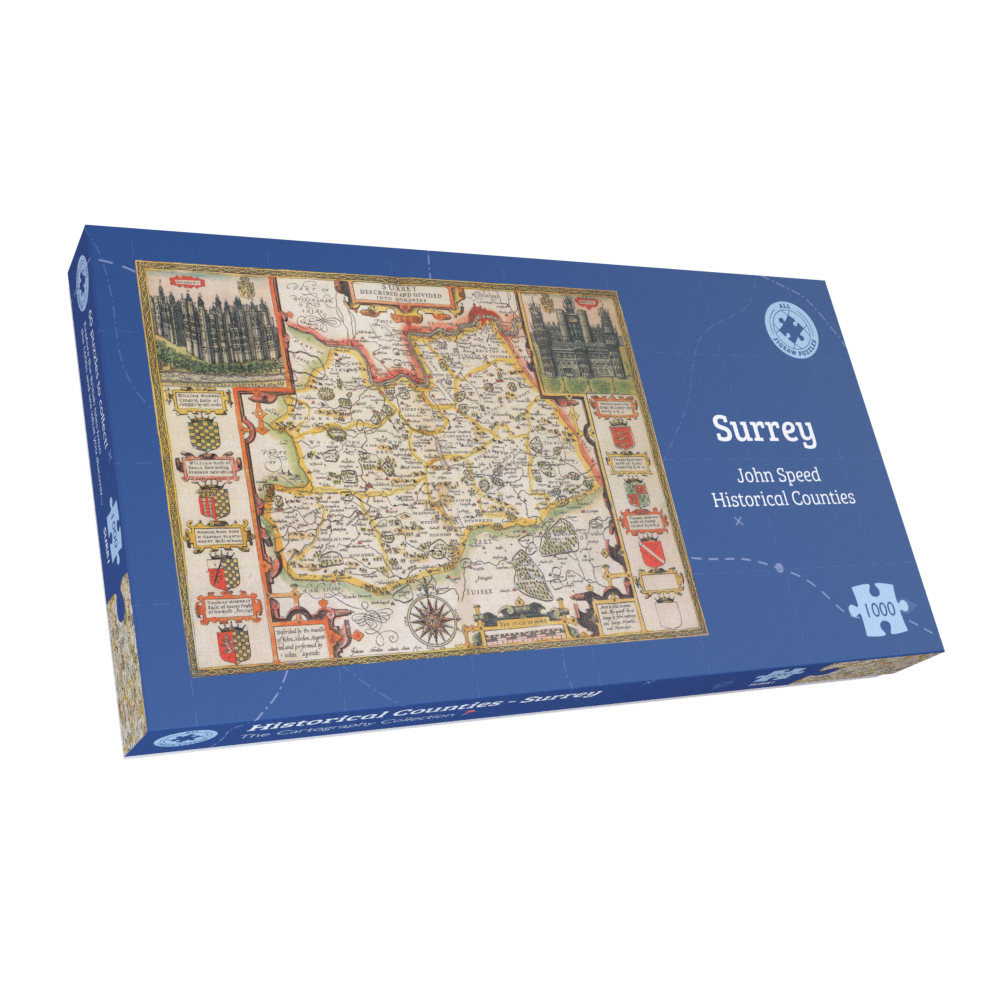 Surrey Historical Map 1000 Piece Jigsaw Puzzle (1610)