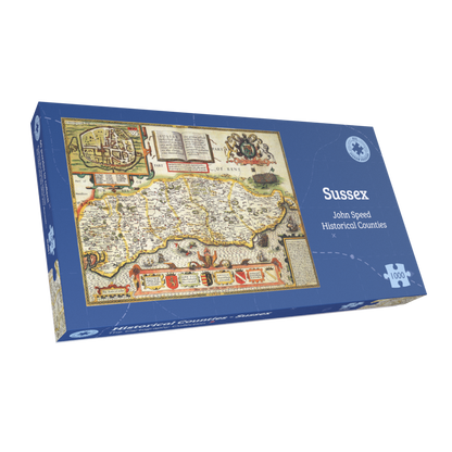 Sussex Historical Map 1000 Piece Jigsaw Puzzle (1610)