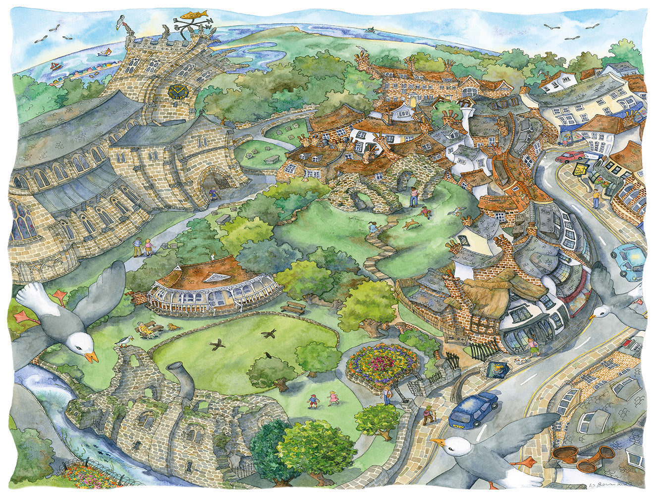 Priory Quarter, Christchurch 500 Piece Jigsaw Puzzle