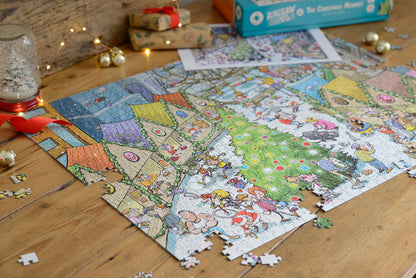 Djigsaw Vu at the Christmas Market 2 x 1000 Piece Jigsaw Puzzles