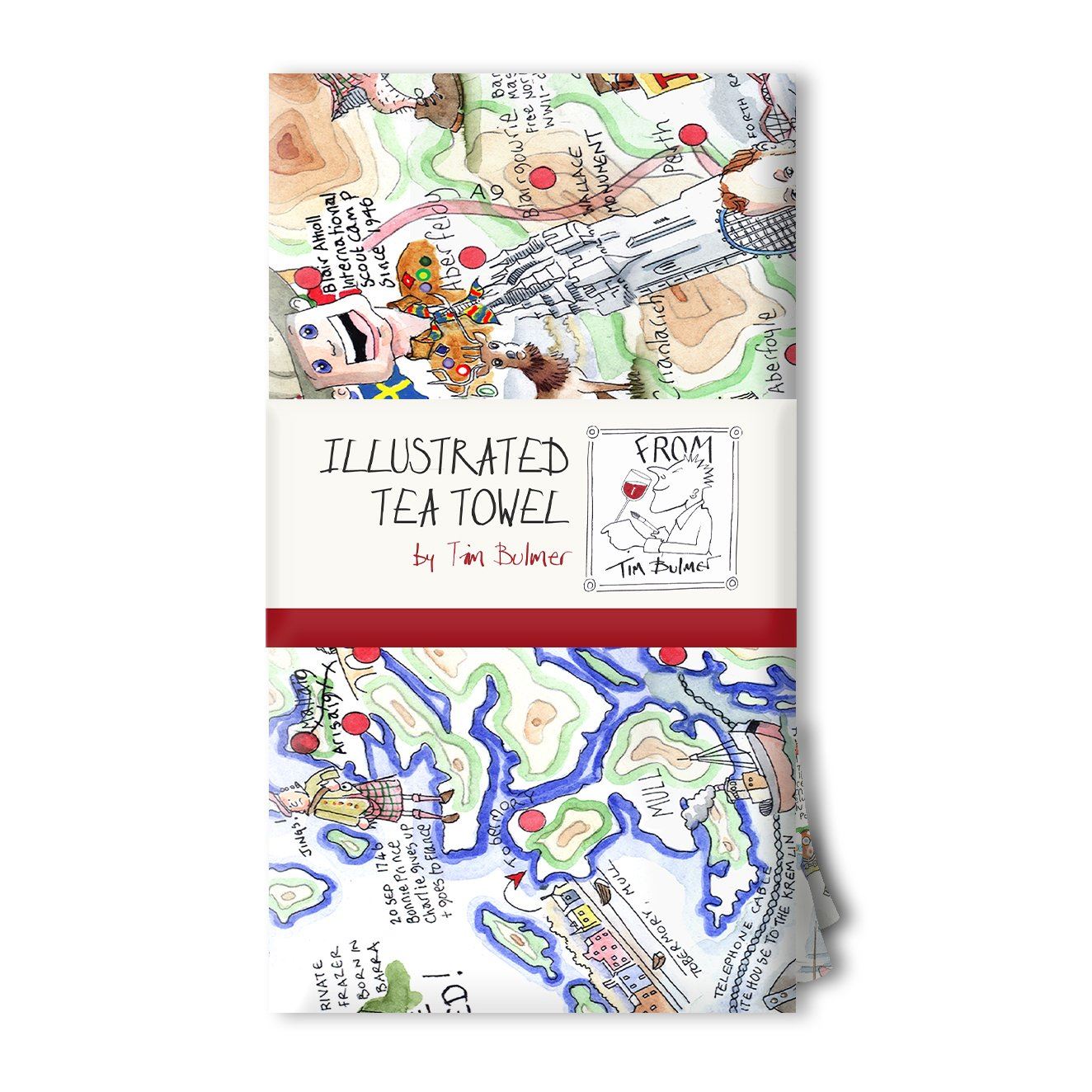 Tim Bulmer's Sussex Map Jigsaw & Tea Towel Gift Bundle
