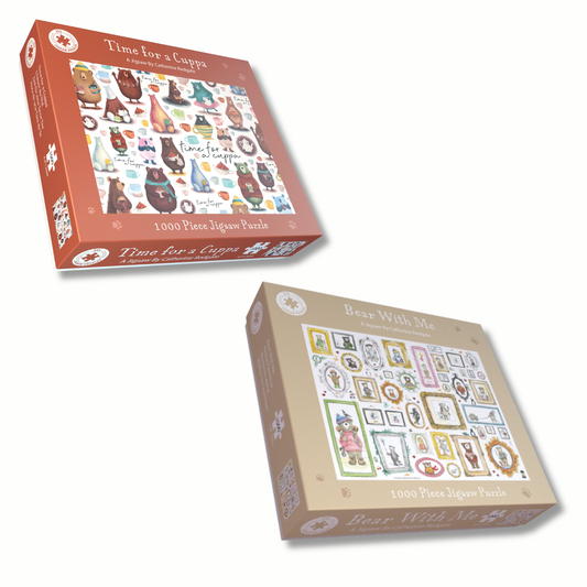 Catherine Redgate Bears 2 x 1000 Piece Jigsaw Puzzle Bundle