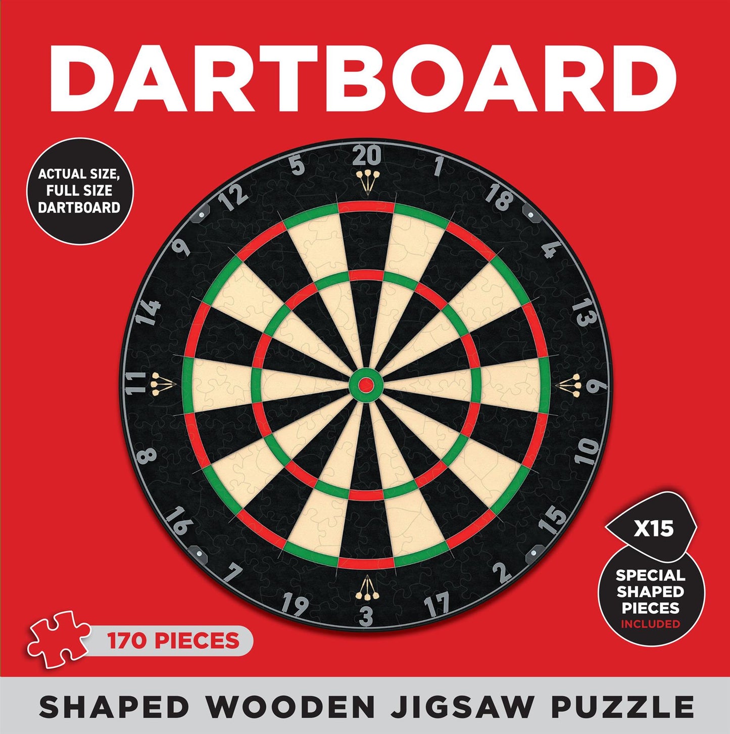 Dartboard 170 Piece Shape Wooden Jigsaw Puzzle