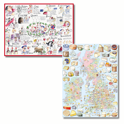 Cheese & Wine 1000 Piece Jigsaw Puzzle Bundle