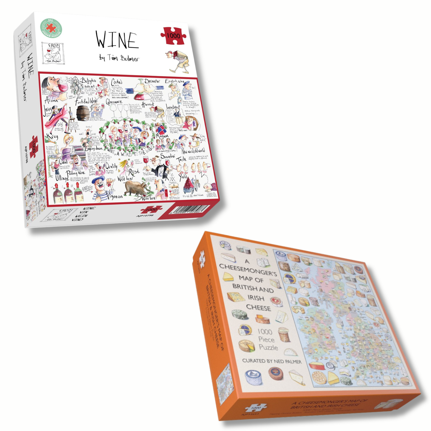 Cheese & Wine 1000 Piece Jigsaw Puzzle Bundle