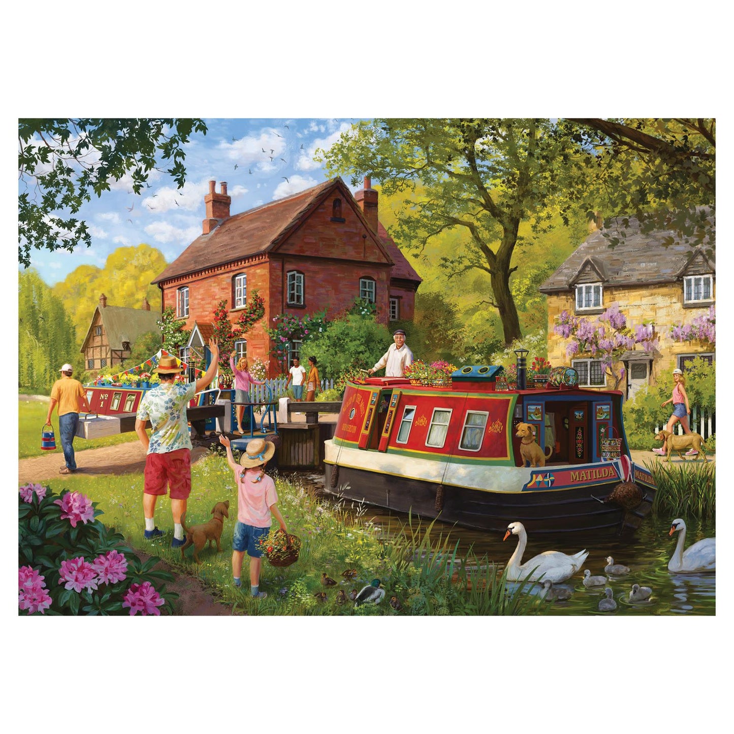 Falcon De Luxe Countryside Locks 1000 Piece Jigsaw Puzzle