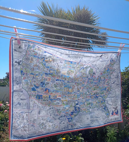 Tim Bulmer's USA Map Jigsaw & Tea Towel Gift Bundle