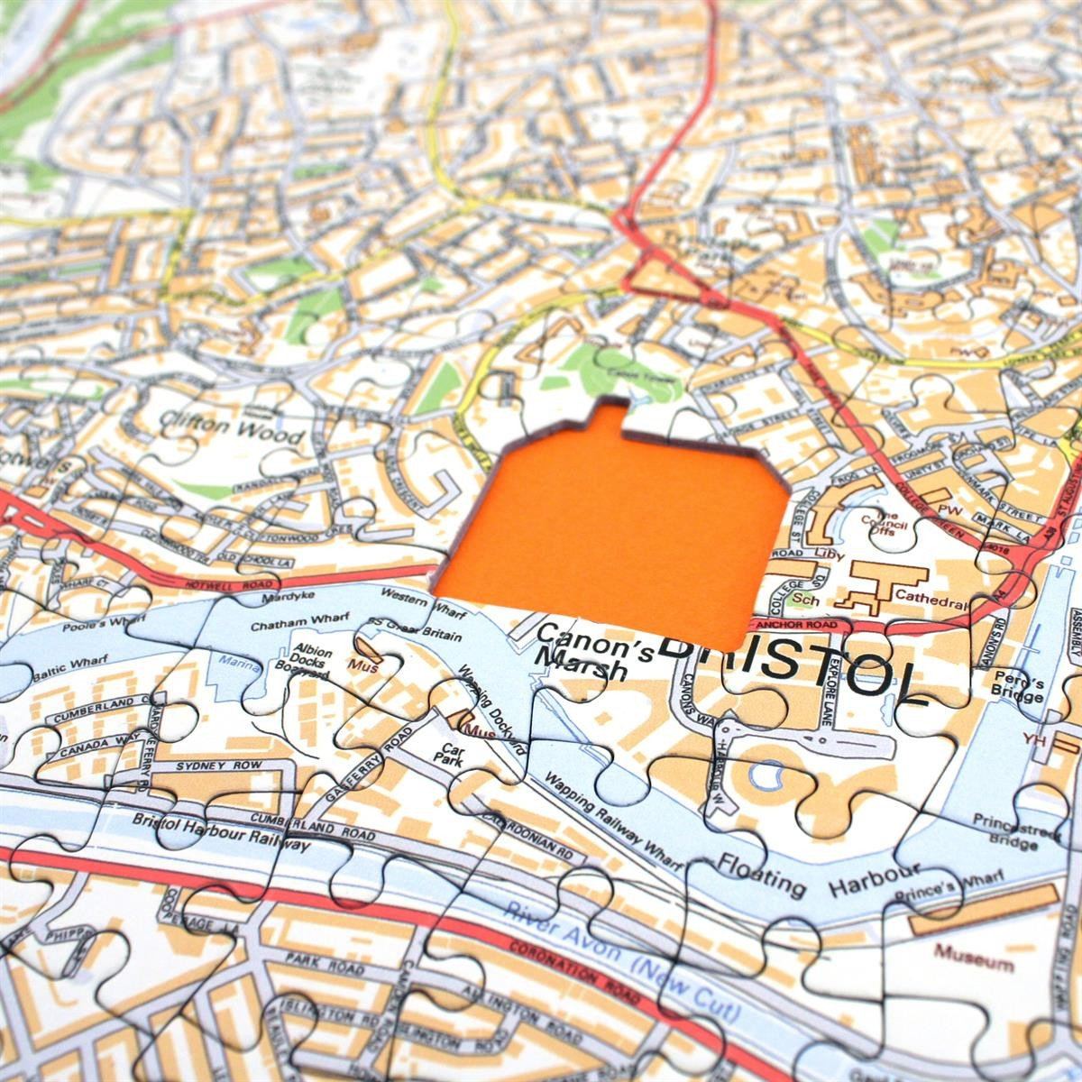 Hometown Personalised UK Map Jigsaw Puzzle