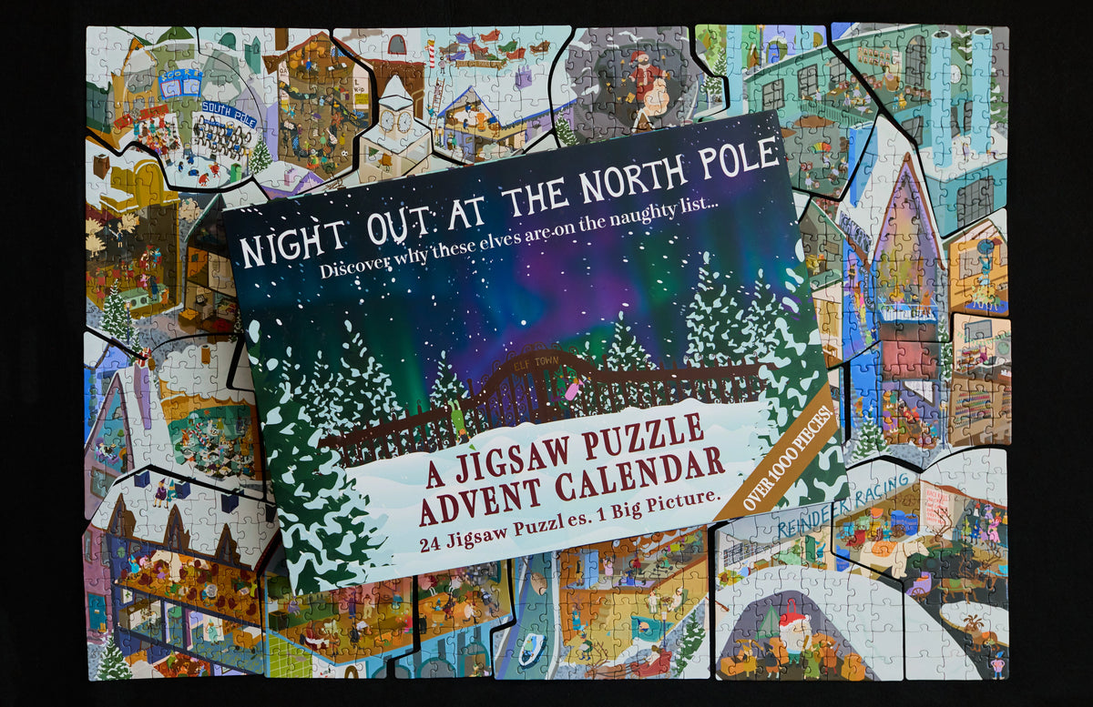 Night At The North Pole Advent Calendar 24 x Mini Puzzles (24-60pcs)