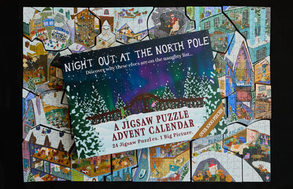 Night At The North Pole Advent Calendar 24 x Mini Puzzles (24-60pcs)