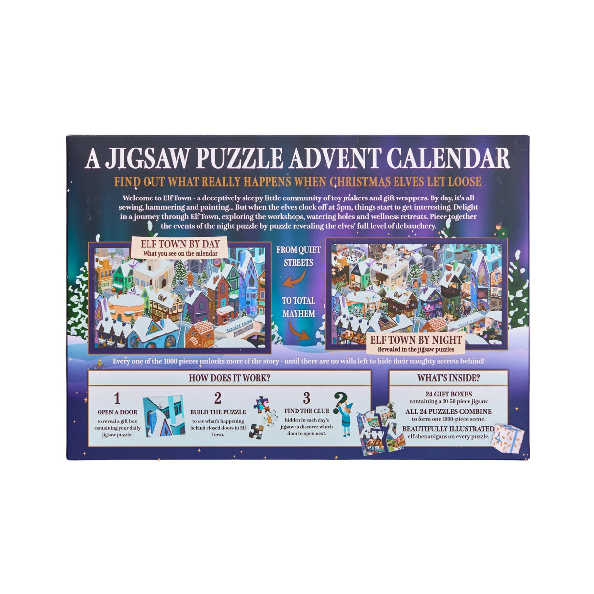 PRE-ORDER Night At The North Pole Advent Calendar 24 x Mini Puzzles (24-60pcs)