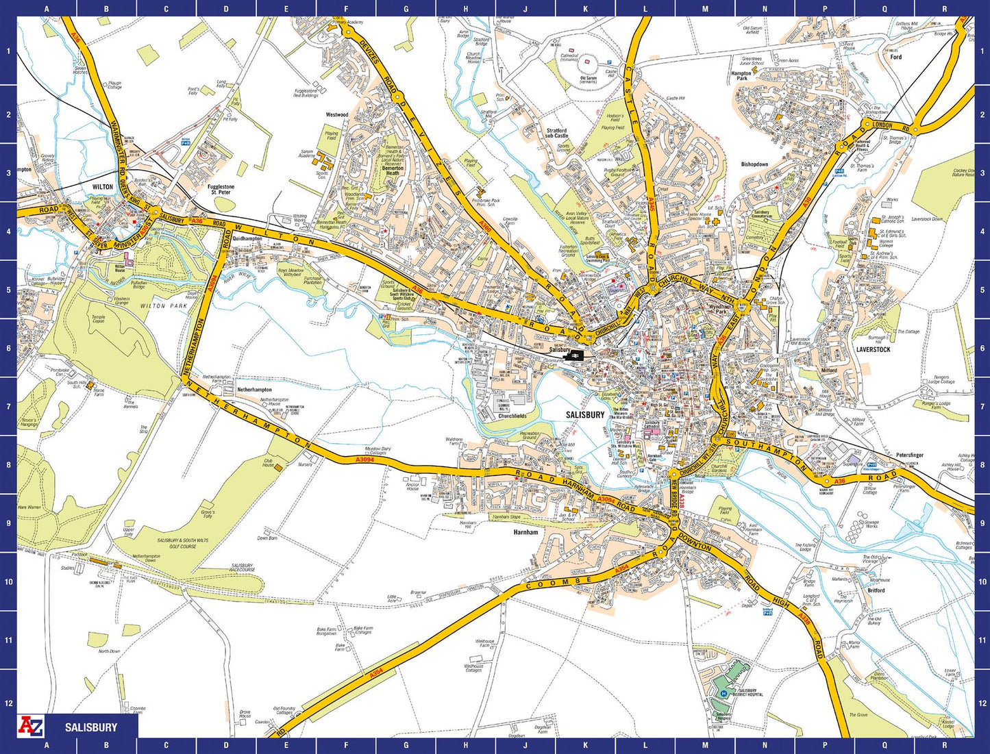 A to Z Map of  Salisbury 1000 Piece Jigsaw