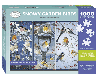 Snowy Garden Birds 1000 Piece Jigsaw Puzzle