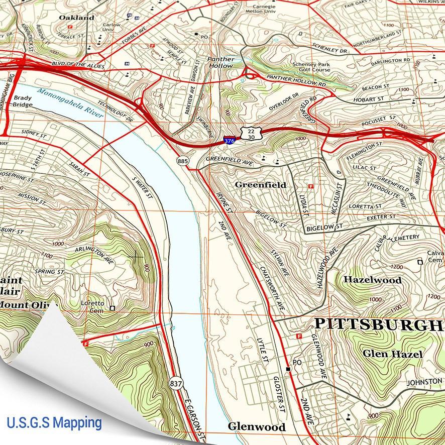 I Love You - Hometown US Map Puzzle (Satellite & Topographic)