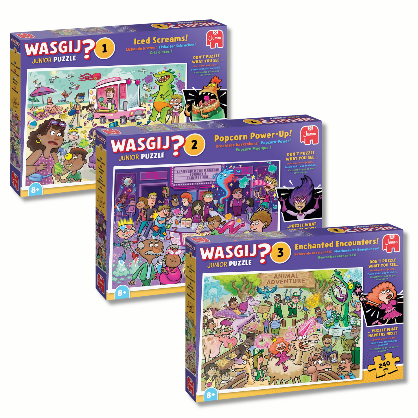 Wasgij Junior 3 x 240 Piece Jigsaw Puzzle Bundle