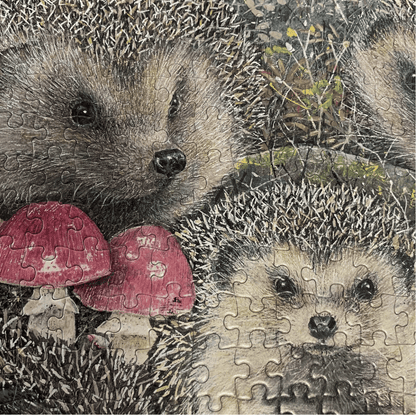 Woodland Hedgehogs 1000 Piece Jigsaw Puzzle