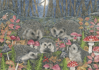Woodland Hedgehogs 1000 Piece Jigsaw Puzzle