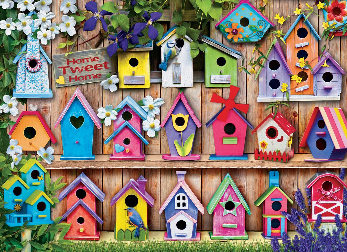 Bird Houses 1000 Piece Jigsaw Puzzle
