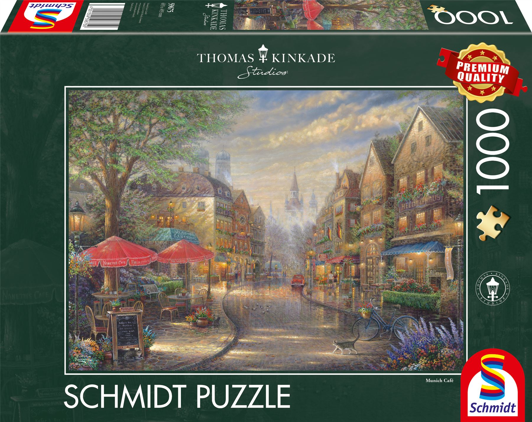 Thomas KinKade: Cafe in Munich 1000 Piece Jigsaw Puzzle box