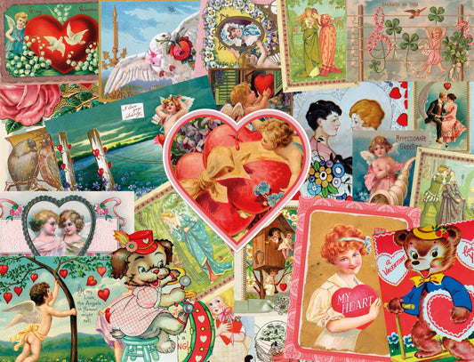 Vintage Valentine's Cards 500 or 1000 Piece Jigsaw Puzzle