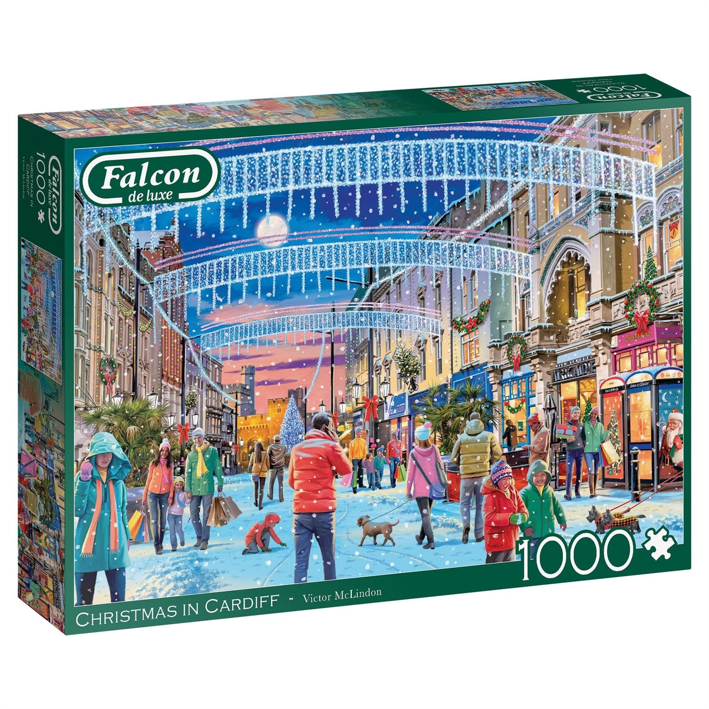 Christmas in Cardiff 1000 Piece jigsaw puzzle box 1