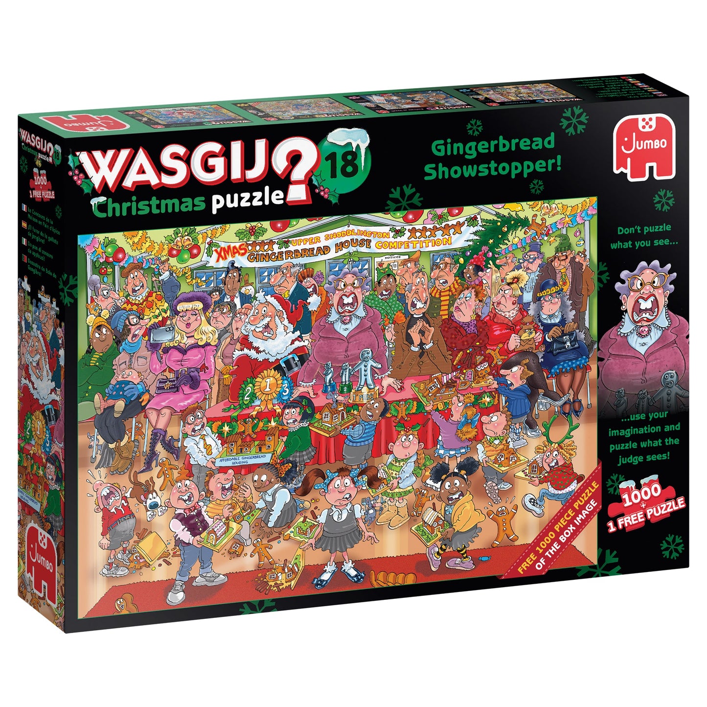 Wasgij Christmas 18 Gingerbread Showstopper 1000 Piece Jigsaw Puzzle box 4