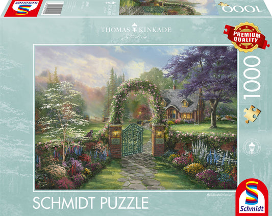 Thomas KinKade: Hummingbird Cottage 1000 Piece Jigsaw Puzzle box