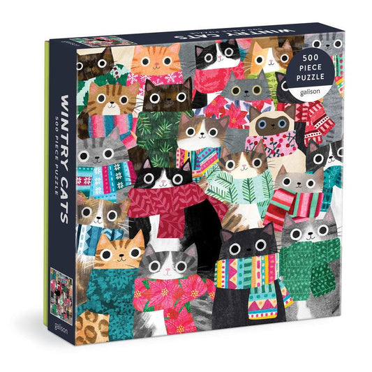 Wintry Cats 500 Piece Jigsaw Puzzle box