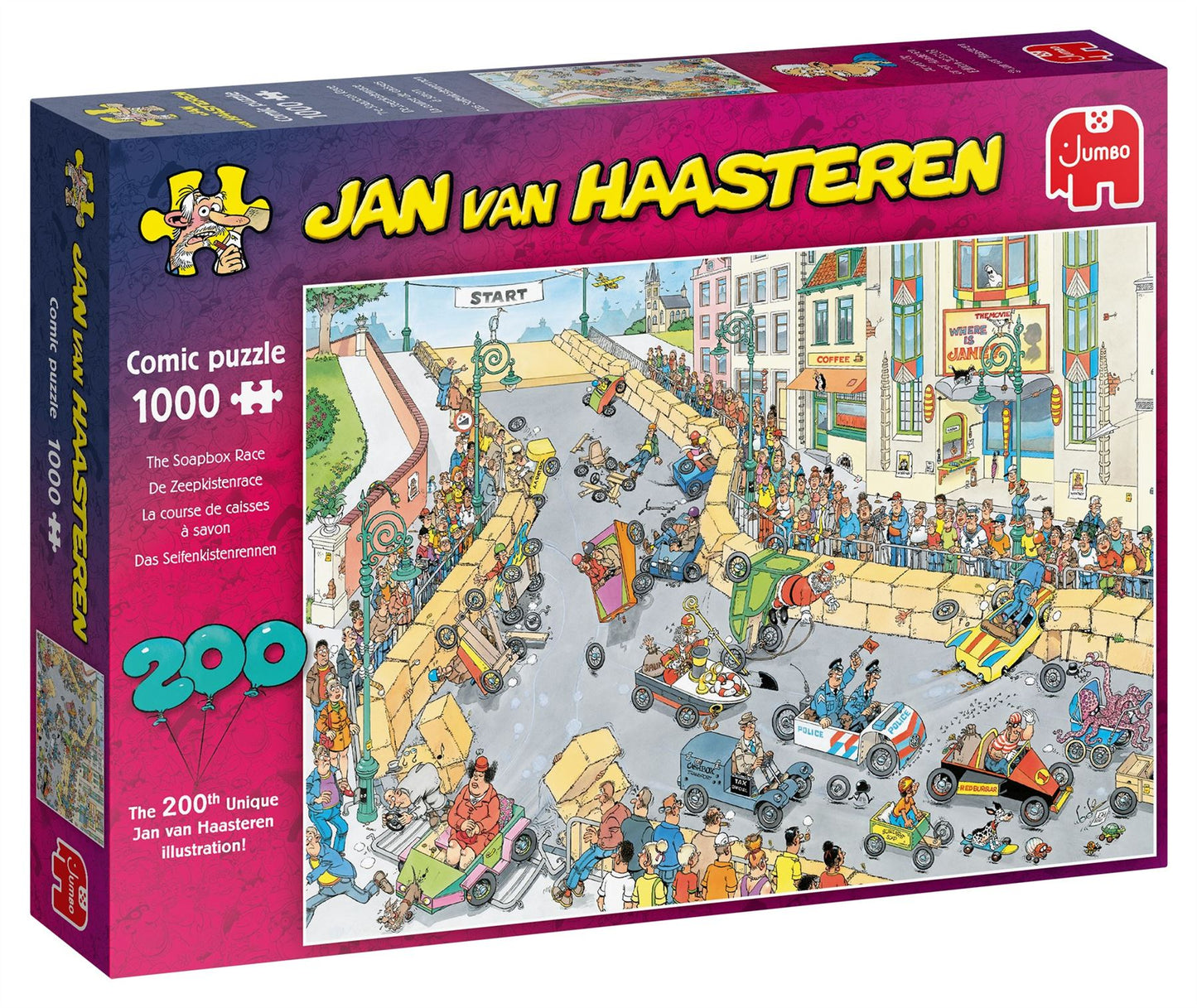 The Soapbox Race- Jan Van Haasteren 1000 Piece Jigsaw Puzzle box 2