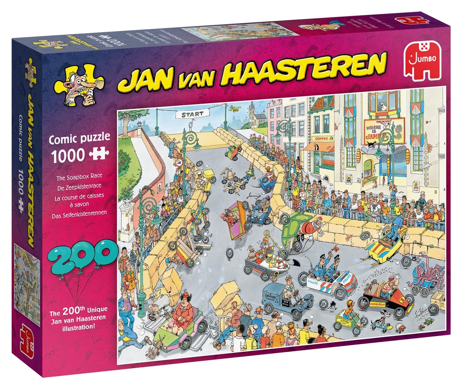 The Soapbox Race- Jan Van Haasteren 1000 Piece Jigsaw Puzzle box 2