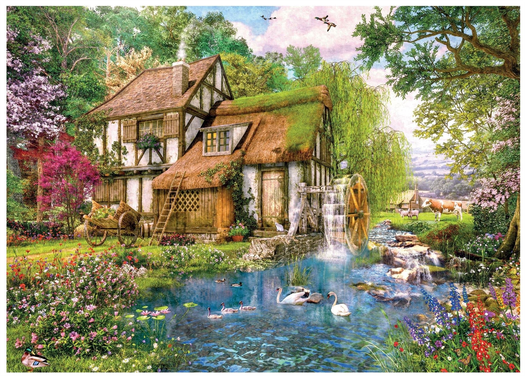 Watermill Cottage 1000 Piece Jigsaw Puzzle