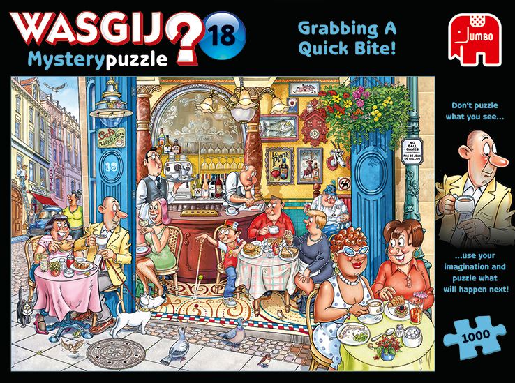 Wasgij 'Mystery 18 Grabbing A Quick Bite 1000 Piece Jigsaw Puzzle