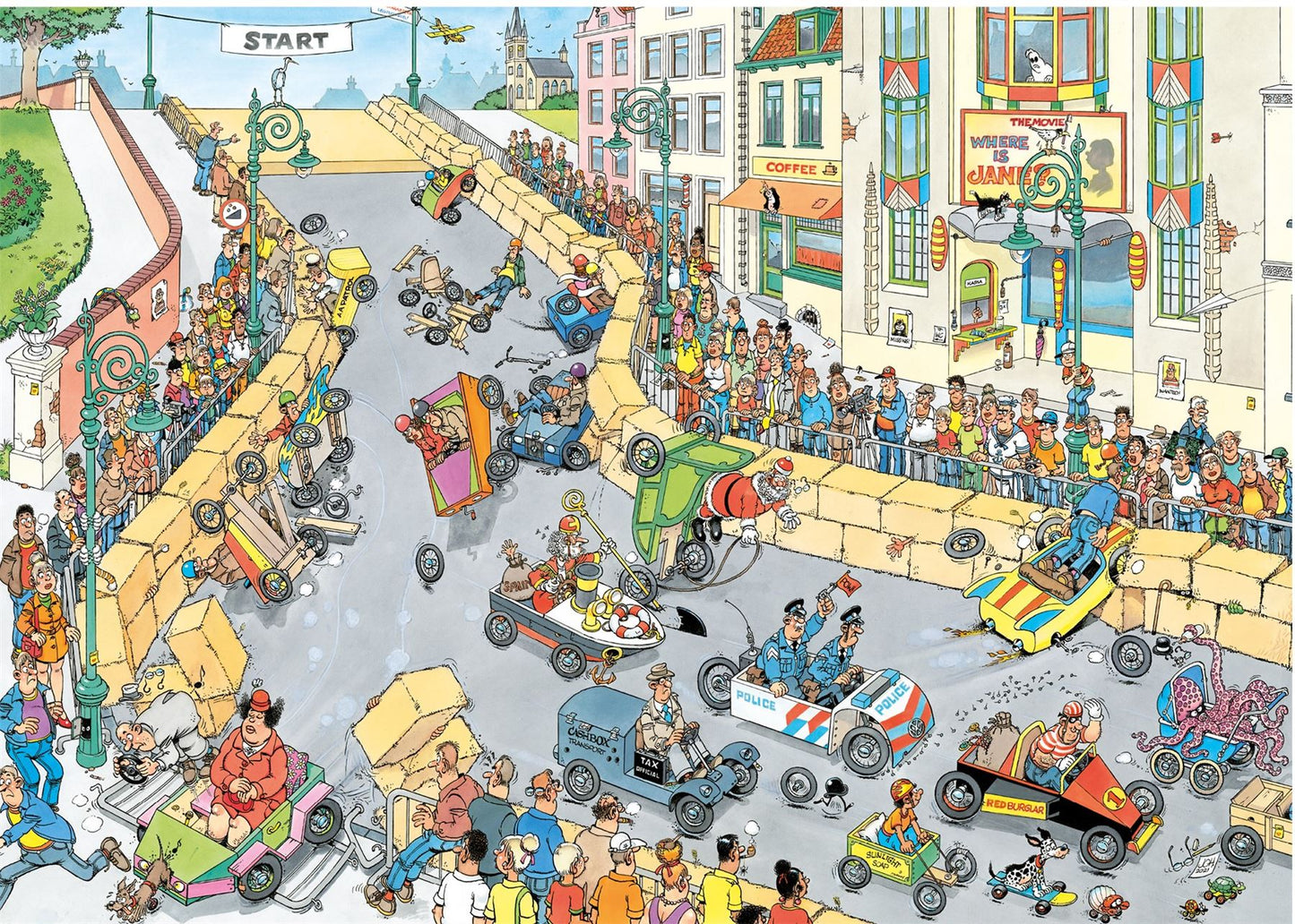 The Soapbox Race- Jan Van Haasteren 1000 Piece Jigsaw Puzzle