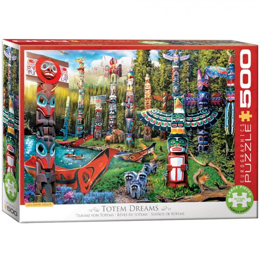 Canadian Totem Dreams 500 Large Piece Jigsaw Puzzle