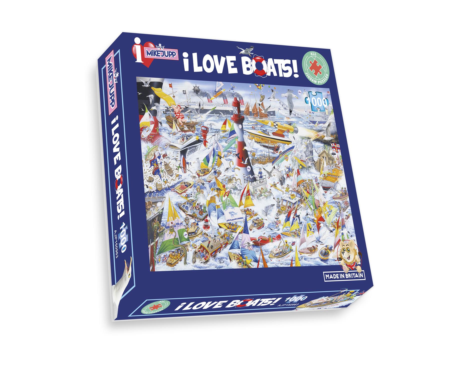 Mike Jupp I Love Boats 1000 Piece Jigsaw Puzzle