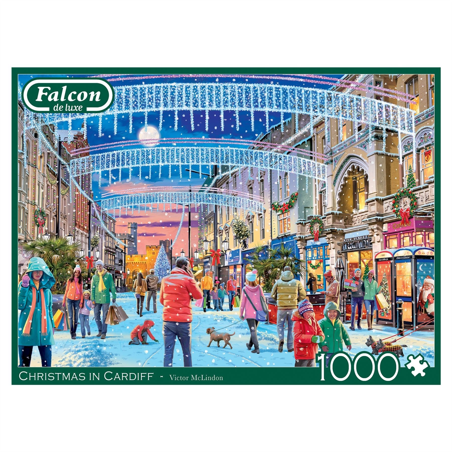 Christmas in Cardiff 1000 Piece jigsaw puzzle box