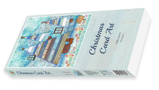 Christmas Card Art 1000 Piece Jigsaw Puzzle box