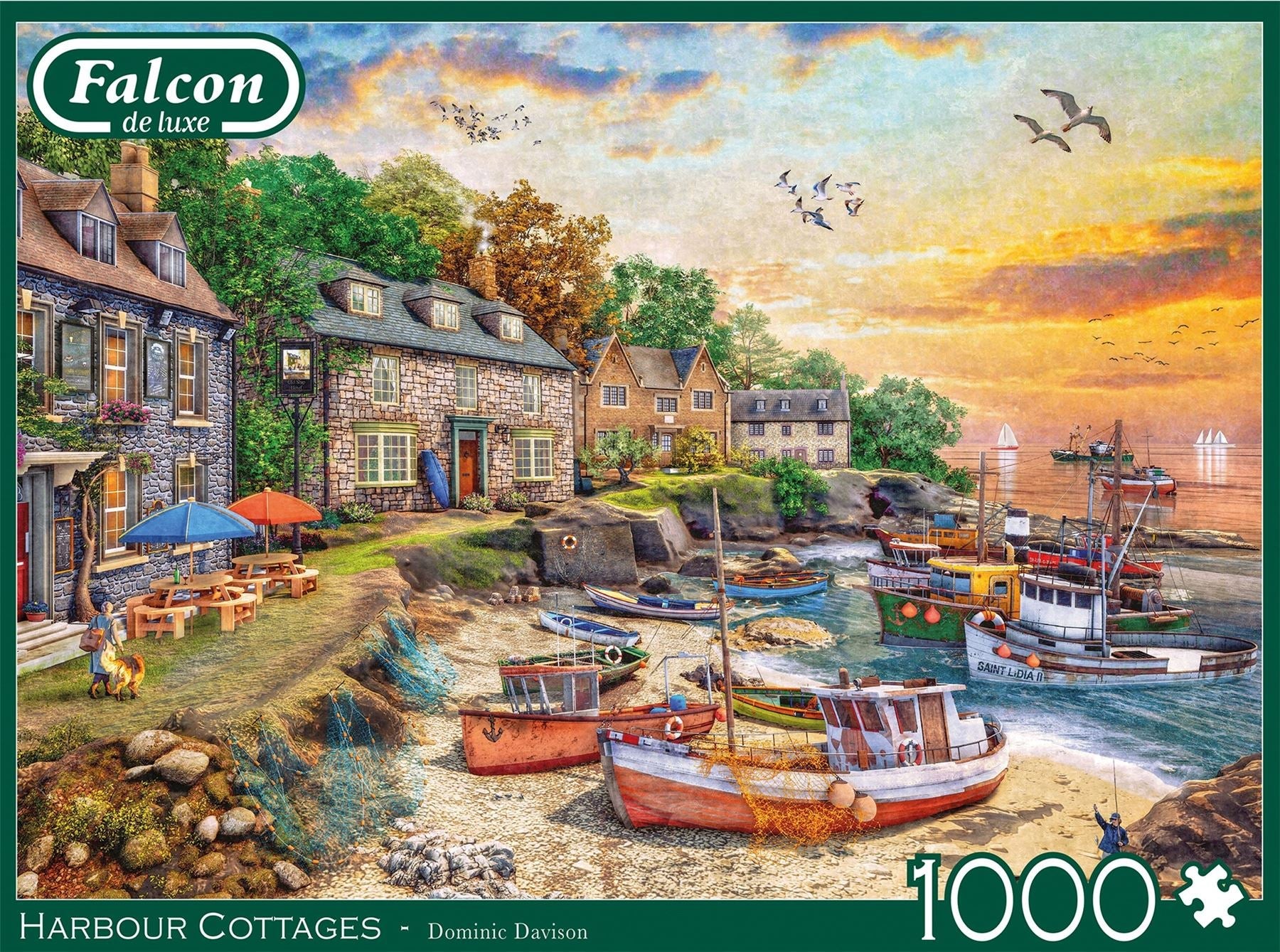 Harbour Cottages 1000 Piece Jigsaw Puzzle box