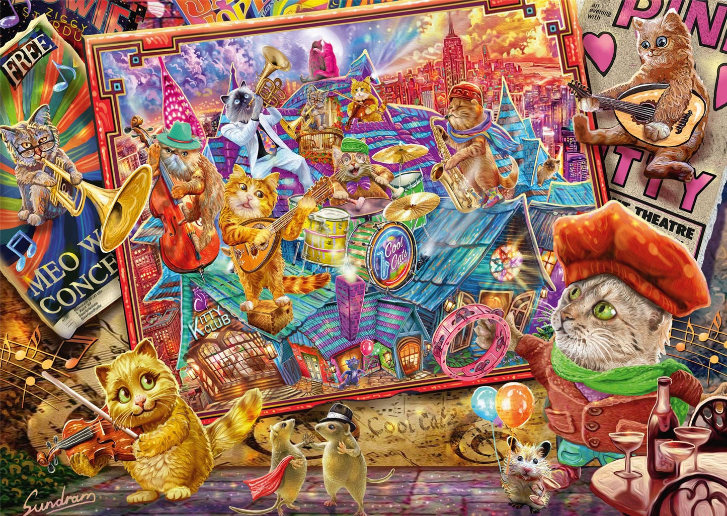 Steve Sundram: Cat Mania 1000 Piece Jigsaw Puzzle