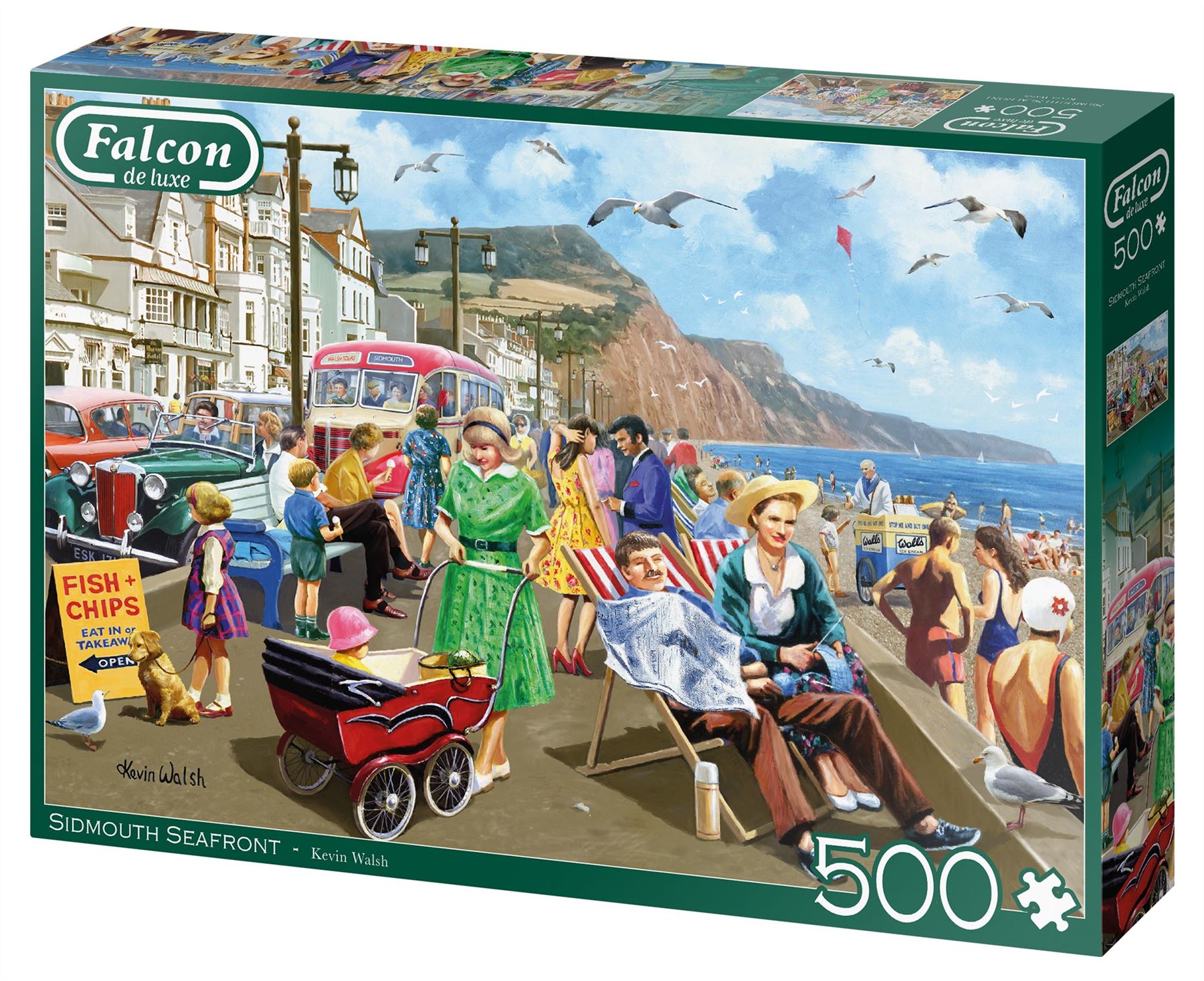 Sidmouth Seafront 500 Piece Jigsaw Puzzle box 2