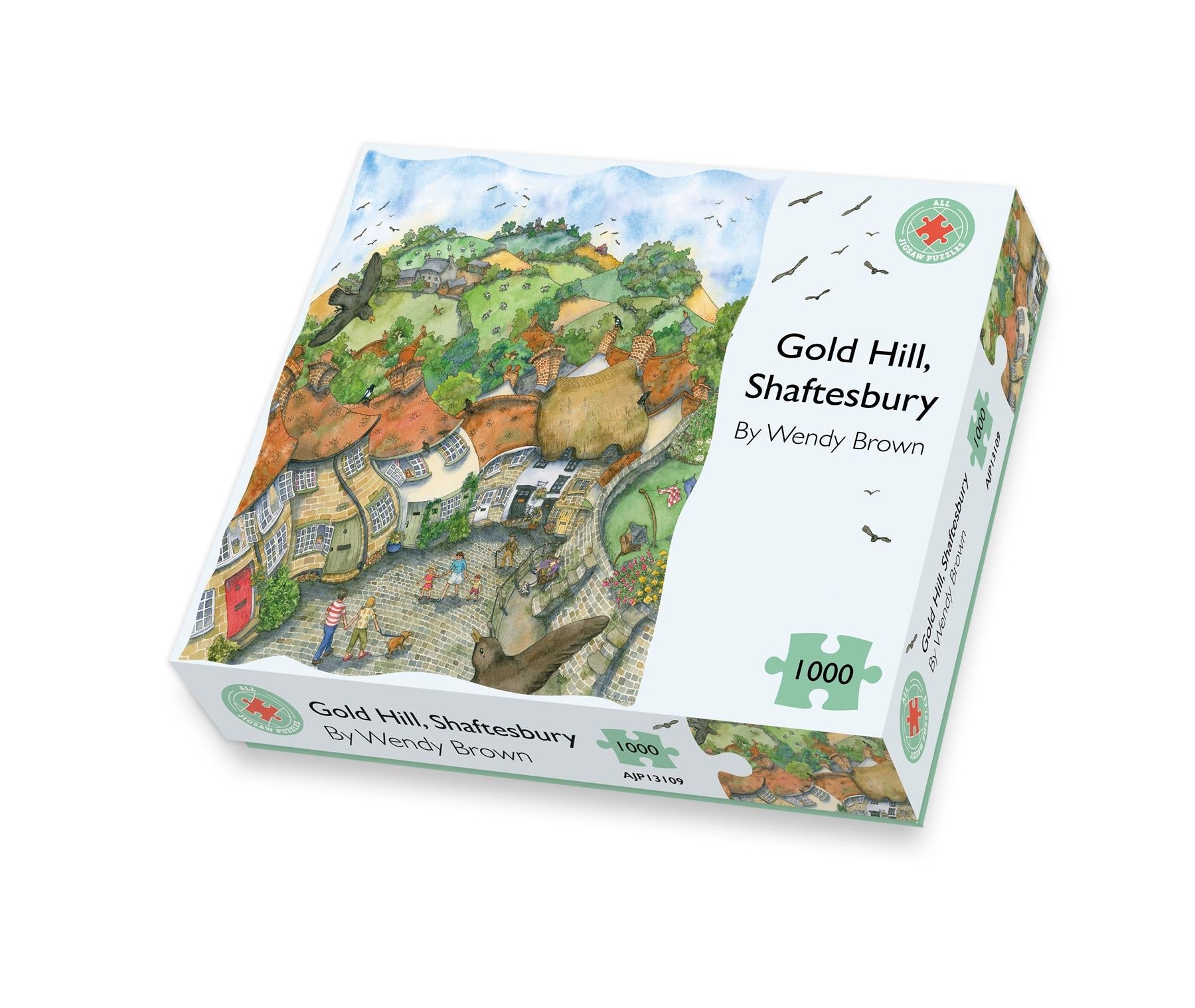Gold Hill Shaftesbury 500 or 1000 Piece Jigsaw Puzzle box
